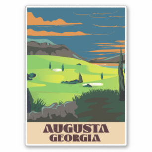 Sticker Augusta Georgia poster sur le golf
