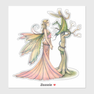 Sticker Aurora et la fée du dragon Art par Molly Harrison