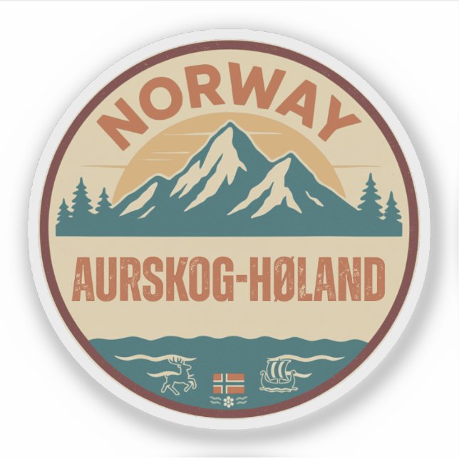 Sticker Aurskog-Høland, Norvège Norvège (Devant)
