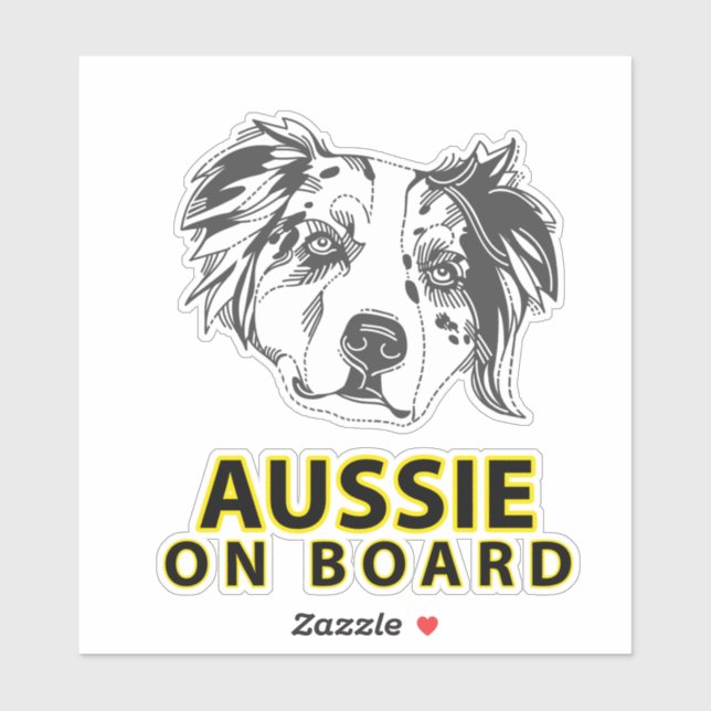 Sticker Aussie À Bord (Feuille)