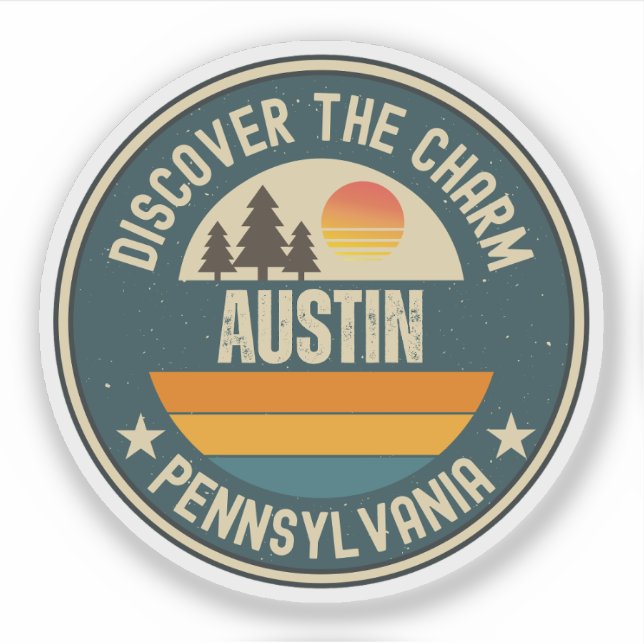 Sticker Austin, Pennsylvanie (Devant)