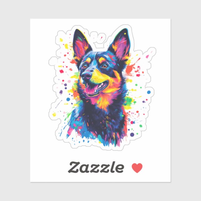 Sticker Australian Cattle Dog (Feuille)