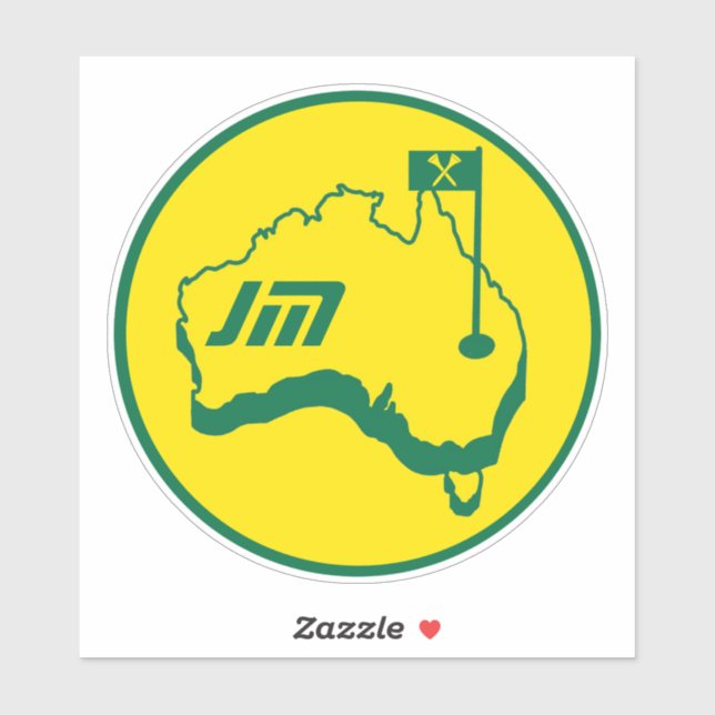 Sticker Australian Golfing Gifts (Feuille)