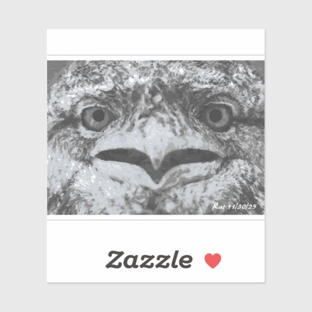 Sticker Australian Wildlife, Nature's Curmudgeon, Animal (Feuille)