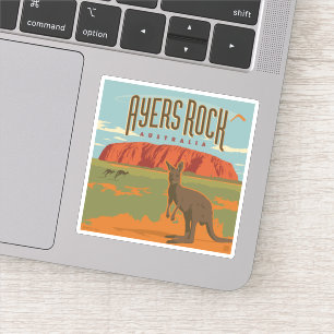 Sticker Australie   Ayers Rock Kangaroos