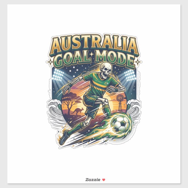 Sticker Australie Mode de but squelette Striker Nations St (Feuille)