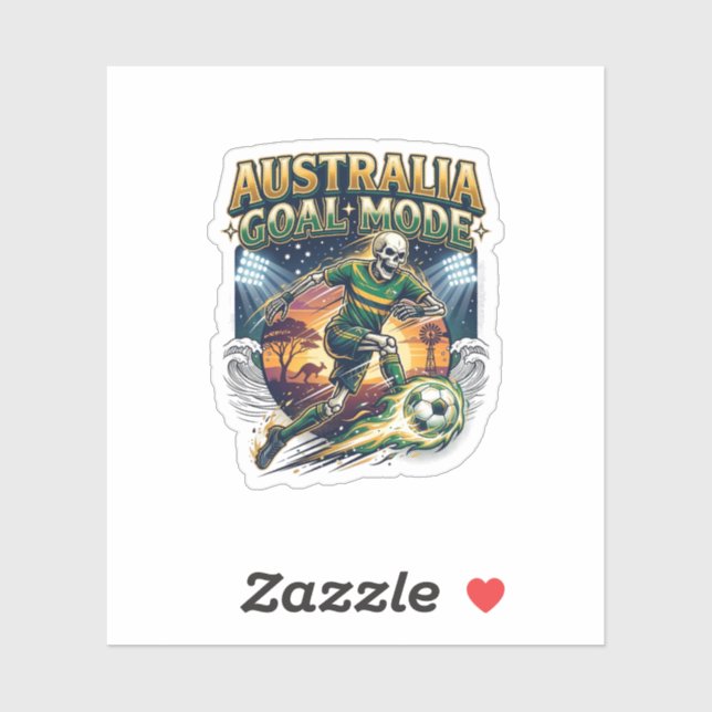 Sticker Australie Mode de but squelette Striker Nations St (Feuille)
