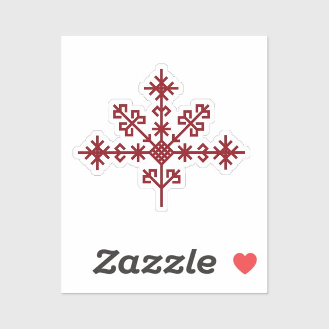 Sticker Austras koks - Arbre de lumière symbole letton (Feuille)