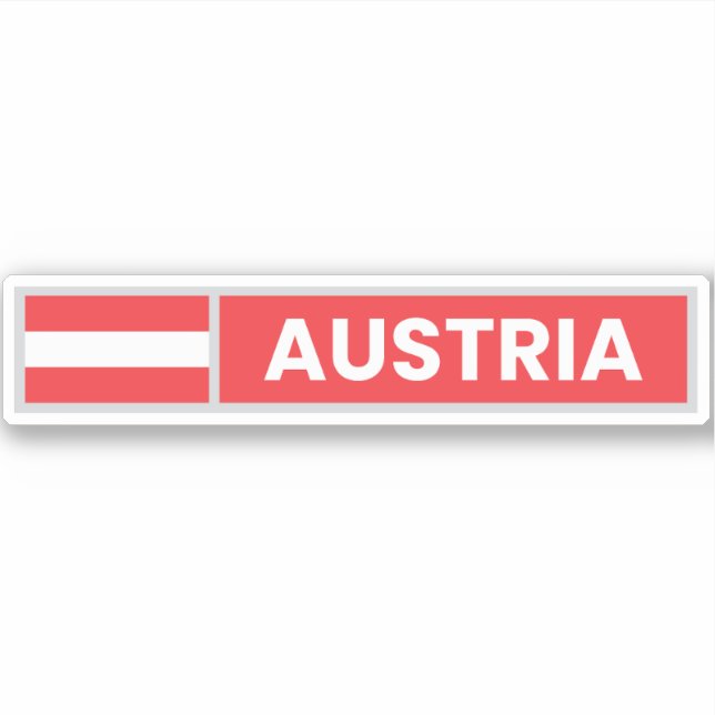 Sticker Austria National Flag (Devant)
