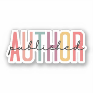 Sticker Auteur publié, Écrivain publié, Nouvel auteur