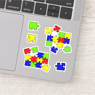 Sticker Autisme Acceptation Puzzle Sensibilisation sur l'a