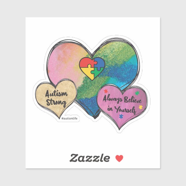 Sticker Autisme fort (Feuille)