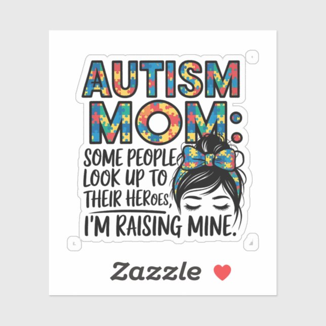 Sticker Autisme Maman Certaines personnes regardent vers l (Feuille)