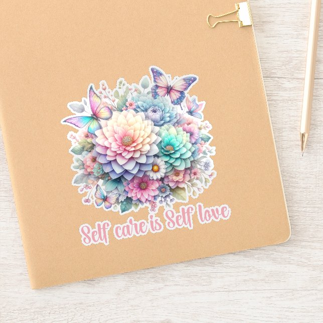 STICKER AUTO-SOINS EST L'AMOUR, AFFIRMATION POSITIVE QUOTI (Carnet)