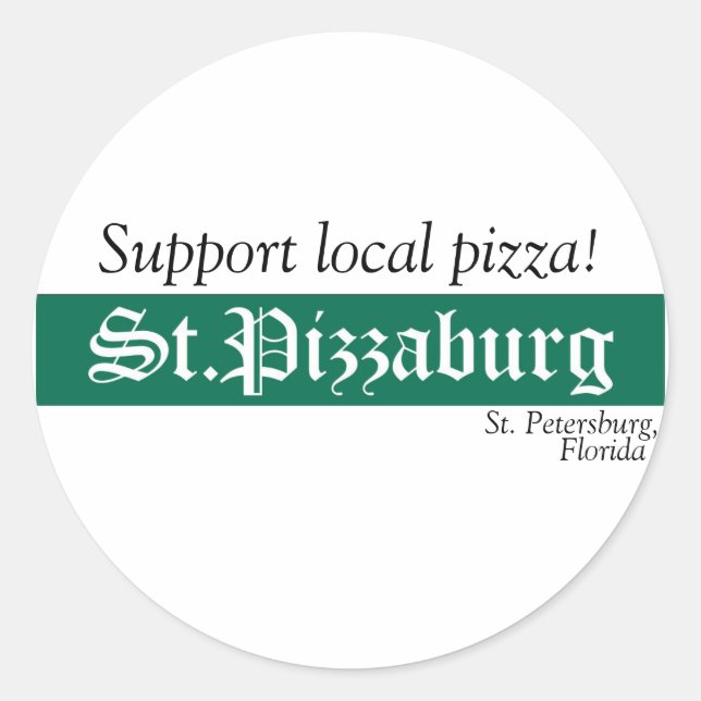 Sticker autochtone de St. Pizzaburg (Devant)