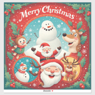 Sticker 🎁Autocollant Carte de Vœux Joyeux Noël Fêtes ✨