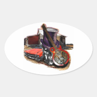 sticker autocollant ovale BLUESROCK ATTITUDE