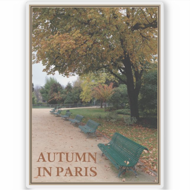 Sticker Automne À Paris (Devant)