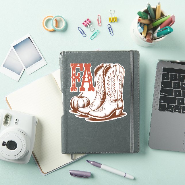 Sticker Automne Automne Cowgirl Citrouille (Couverture iPad)