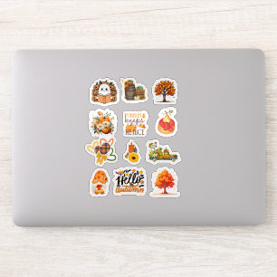 Sticker Automne et Citrouille