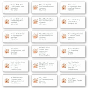 Sticker Automne Florals Nom individuel du bénéficiaire Adr