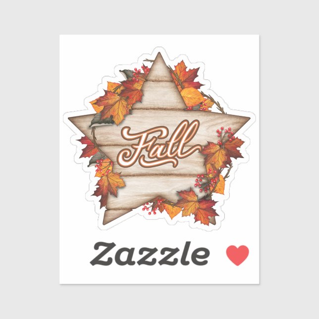 Sticker Automne Thanksgiving Automne Harvest Citrouille Sp (Feuille)
