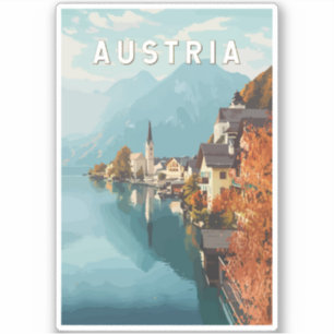 Sticker Autriche Travel Art Vintage