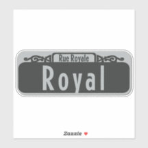 Sticker aux signes Royal Street (Rue Royale)