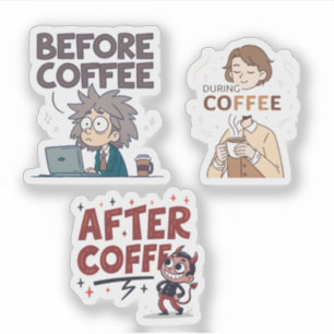 Sticker Avant Pendant Après L'art vectoriel de l'humeur ca