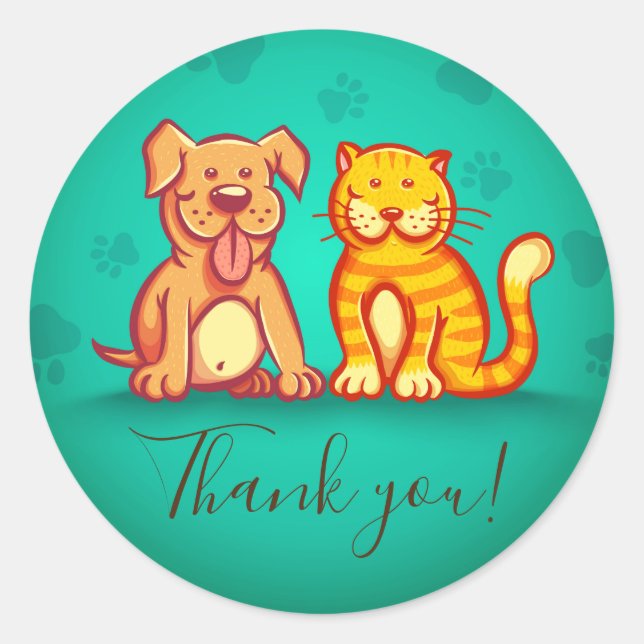 Sticker avec animaux de compagnie (Devant)