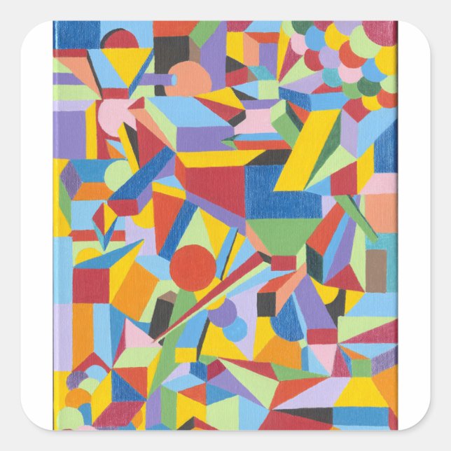 Sticker avec dessin de peinture d'art original (Devant)