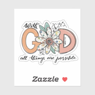 Sticker Avec Dieu toutes les choses sont possibles
