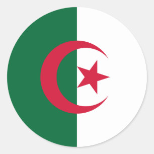 Sticker avec Drapeau d'Algérie