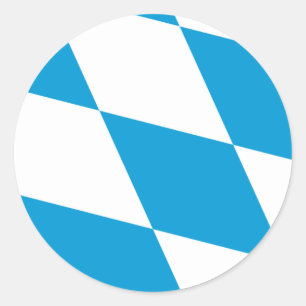 Sticker avec Drapeau de Bavière, Allemagne