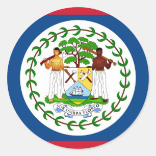 Sticker avec Drapeau de Belize