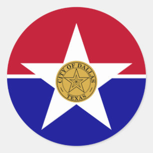 Sticker avec Drapeau de Dallas, USA