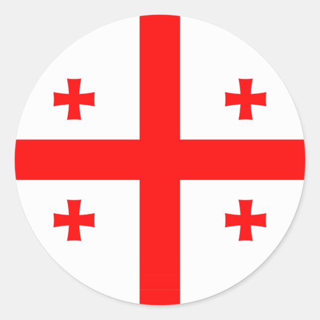 Sticker avec Drapeau de Géorgie (Devant)