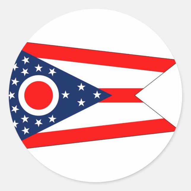 Sticker avec drapeau de l'Ohio (Devant)