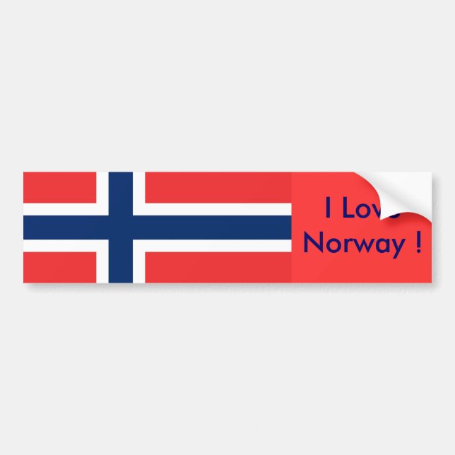 Sticker avec Drapeau de Norvège (Devant)