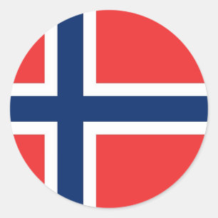Sticker avec Drapeau de Norvège