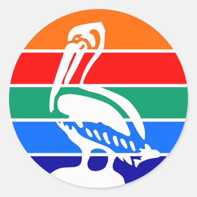 Sticker avec Drapeau de Saint-Pétersbourg, Floride (Devant)