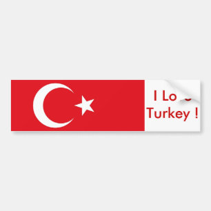Sticker avec Drapeau de Turquie