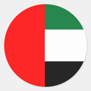 Sticker avec drapeau des Émirats Arabes Unis