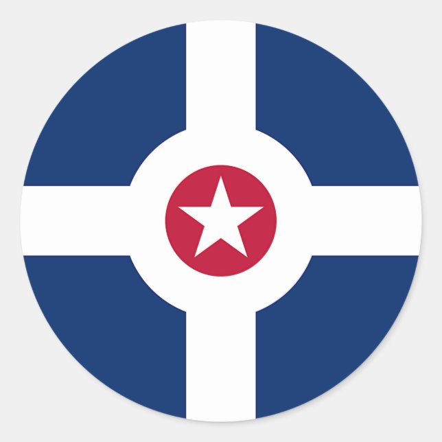 Sticker avec Drapeau d'Indianapolis, USA (Devant)