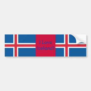 Sticker avec Drapeau d'Islande