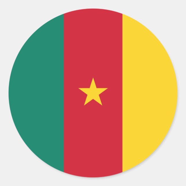 Sticker avec drapeau du Cameroun (Devant)