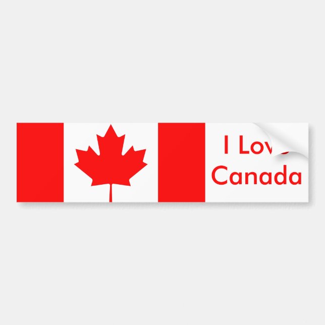 Sticker avec drapeau du Canada (Devant)