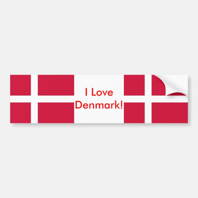 Sticker avec drapeau du Danemark (Devant)