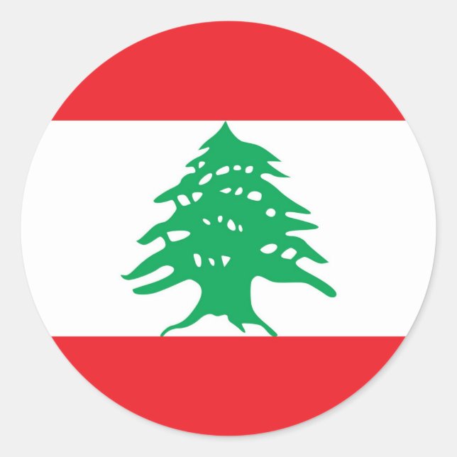 Sticker avec drapeau du Liban (Devant)