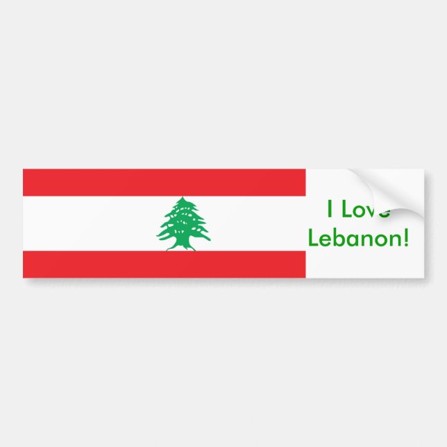Sticker avec drapeau du Liban (Devant)